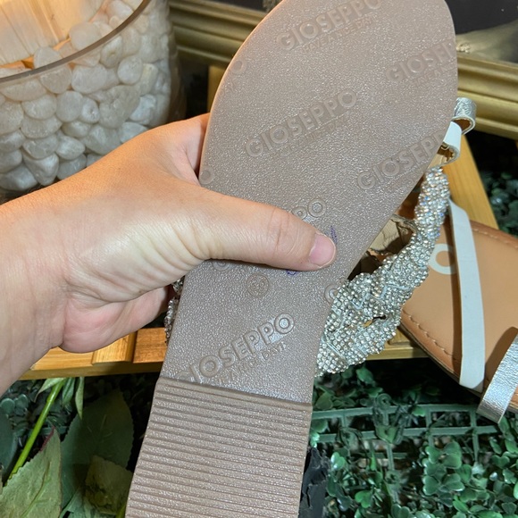 White GIOSEPPO Sandals With Strass Details . Size - 39 - Picture 11 of 15